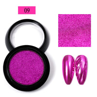 Holo Nail Solid Magical Powder Metallic Chrome Holografic Dust Glitter Pigment DIY Nails Art Decoration