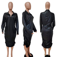 Plus Size avail Zipper Sexy Black Dress