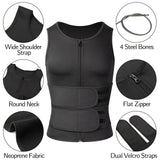 Menswear Body Shaper Waist Trainer Sauna Suit Sweat Vest Slimming Underwear Weight Loss Fat Burner Workout Tank Tops Shapewear
