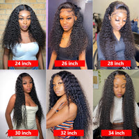 Loose Deep Wave Frontal Wig Hd Transparent Curly Lace Front Human Hair Wigs Glueless Full Water Wave Wet And Wavy Lace Front Wig - Divine Diva Beauty