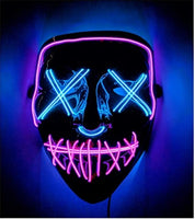 Halloween Mask Mixed Color Led Mask Party Masque Masquerade Masks Neon Maske Light Glow In The Dark Horror Mask Glowing Masker