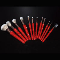 12pcs Diamond-studded makeup brushes - Divine Diva Beauty