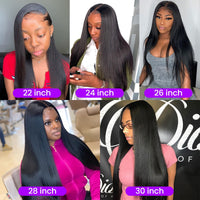 Straight Lace Front Wig Full Lace Human Hair Wigs Human Hair 40 Inch 13x4 Bone Straight Human Hair Hd Lace Frontal Wig