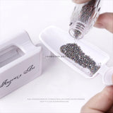 Nail Glitter Powder Recycle Box Layers Small Spoon Funnel Nail Art