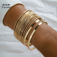 Punk Gold Color Bracelets for Women 14 bangle