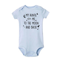 My Auntie loves  Me To The Moon and Back onesie outfit