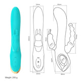 Three-Head Vibration 10 Speeds Silicone Vibrator G Spot Dildo sex toy
