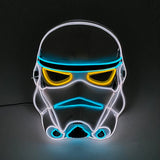 Cosplay Halloween Party Mask Luminous Light up Led Mask EL Wire Neon Glowing Anime Mask Masque Masquerade Masks Horror Mask