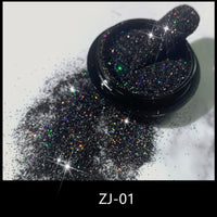 Holographic Diamond Crystal Reflective Nail Powder Dust Nails Glitter Pigment Gel Polish For Nail Art