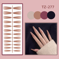 24Pcs Detachable Halloween Long Style Full Cover Fake Nails DIY Press On Nails Coffin Ballerina Stiletto False Nail Tip