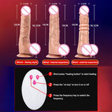 Telescopic Vibrating Thrusting Realistic Dildo sex toy