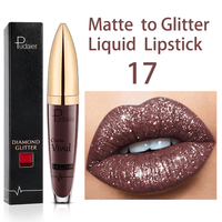 18 Colors Diamond Shimmer Glitter Lip Gloss Matte To Glitter Liquid Lipstick Waterproof Diamond Pearl Colour Lip Gloss Make Up - Divine Diva Beauty