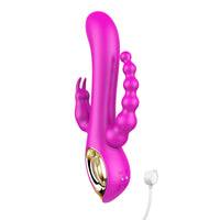Three-Head Vibration 10 Speeds Silicone Vibrator G Spot Dildo sex toy