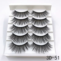 5 Pairs Faux Mink Eyelashes Fluffy Wispy Long Dramatic False Lashes Thick Volume Fake Eyelashes Natural Soft Extension Eyelash - Divine Diva Beauty