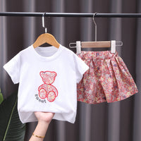 Children Cartoon 2Pc Toddler Casual outfit bby