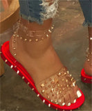 New Rivet Sandals Women Rome Style Open Toe Buckle shoes