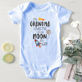 My Grandma Loves Me Cotton Letter Print Toddler onesie bby