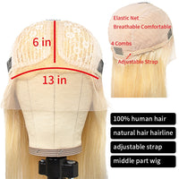 Body Wave Blonde Lace Front Wig Human Hair Brazilian Wigs 28 30 Inch Honey Blonde Straight 613 Lace Frontal Wig - Divine Diva Beauty