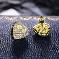 Dazzling Heart Stud Earrings High Quality Accessories Timeless Styling Jewelry