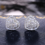 Dazzling Heart Stud Earrings High Quality Accessories Timeless Styling Jewelry