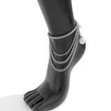 Multi Layered Link Chain Tassel Bracelets Anklets Jewelry