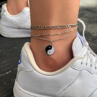 Iced Out Rhinestone Crystal Miami Cuban Anklet Padlock Pendant Anklet On Foot Barefoot Sandals Jewelry