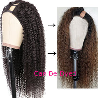 Kinky Curly U Part Human Hair Wig Brazilian Remy Hair 2x4 U part wig Deep Wave None Lace Front - Divine Diva Beauty