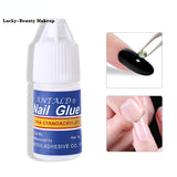 Lucky-Beauty 1pcs 3g Fast drying Nail art glue tips glitter UV acrylic Rhinestones decorations nail glue false tip manicure tool - Divine Diva Beauty