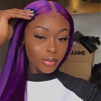 Purple 613 Colored 13x4 Transparent Lace Frontal Wigs Human Hair Wig Brazilian Remy Hair Glueless Full Lace Wigs SALE