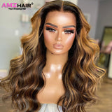 Highlight Wig Human Hair Ombre Lace Front Wig 30 Inch Brazilian Hair Wigs For Honey Blonde Body Wave Lace Front Wig