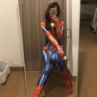 Spiderman Cosplay Sexy Zentai Suit Woman Super Hero Costume