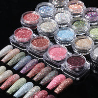 Reflective Glitter Powder Sea Salt Nail Powder Shining Nail Glitter Chrome Pigment Dust Holo Powder Nail Decoration