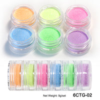 Neon Phosphor Pigment Powder Fluorescent Nail Glitter  Shinny Chrome Dust DIY Gel Polish Manicure Nails Art Decoration