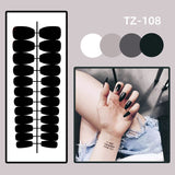 24Pcs Halloween Black Ghost Long Ballet False Nails With Heart Blood Design Halloween Press On Nails Detachable Full Cover Nails