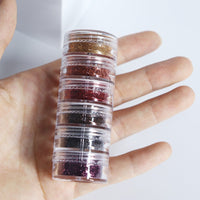 Winter Colorful Nails  Glitter Sequins Chrome Nail Powder Sugar Pigment Dust for UV Nail Polish Manicure