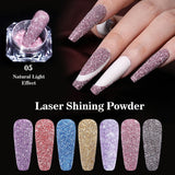 Reflective Glitter Powder Sea Salt Nail Powder Shining Nail Glitter Chrome Pigment Dust Holo Powder Nail Decoration