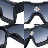 Luxury Crystal Oversized Women Square Sunglasses
