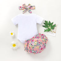 Daddys Girl Mommys World Print short Sleeve outfit