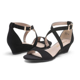 Wedges Sandals Woman Gladiator Heels Cross Tied Comfortable Designer Sandals 11+
