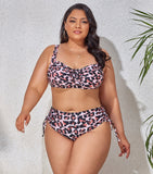 Plus Size avail Two-piece High Waist Push Up Bikini Set swimwear