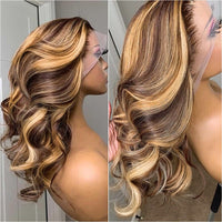 ****SALE***Highlight Wig Human Hair Honey Blonde Body Wave Lace Front Wig 30 32 Inch Brazilian Hair Wigs 13x4 Hd Lace Frontal Wig