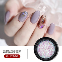 1Box Silver Reflective Nail Powder Color-Change Reflection Glitter Shinning Crystal Rhinestone Powder UV Gel Polish Chrome Dust