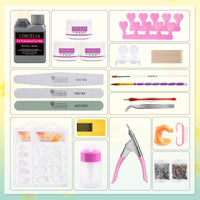 Full Acrylic Nail Kit With Nail Acrylic Liquid Nail Art Decorations Tips All For Manicure Nail Kit