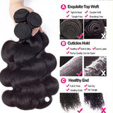 Long Brazilian Body Wave Human Hair Bundles Remy Hair Weaves 3 Bundles Deal Body Wave 10- 30 Inch Bundles Remy Hair Extensions
