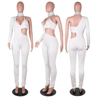 Backless Asymmetrical Romper bodysuit