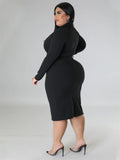 Long Sleeve Stretch Sexy V Neck Elegant Maxi Dress