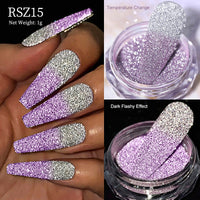 Reflective Nail Art Powder Glitter Nails Super Shinning Crystal Rhinestones Sequins Chrome Pigment UV Gel Polish DIY Decorations