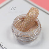 1Box Silver Reflective Nail Powder Color-Change Reflection Glitter Shinning Crystal Rhinestone Powder UV Gel Polish Chrome Dust