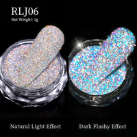 Reflective Nail Art Powder Glitter Nails Super Shinning Crystal Rhinestones Sequins Chrome Pigment UV Gel Polish DIY Decorations