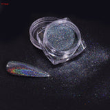 1Box Silver Reflective Nail Powder Color-Change Reflection Glitter Shinning Crystal Rhinestone Powder UV Gel Polish Chrome Dust